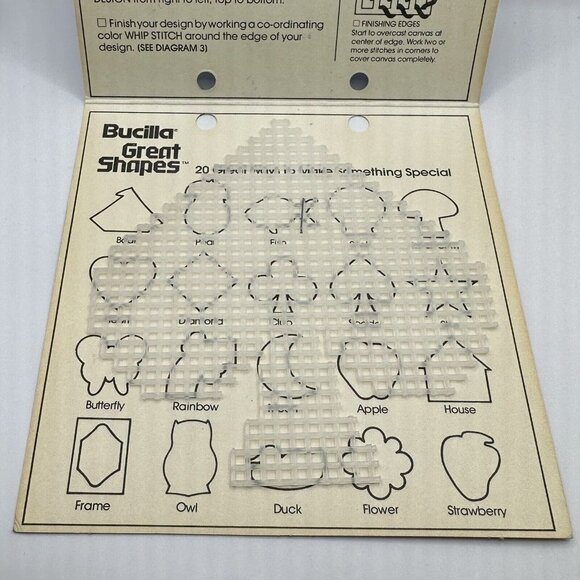 Vintages Bucilla Great Shapes 1982 Pre-Cut Plastic Canvas Shapes Spade No 5617 - Picture 6 of 7